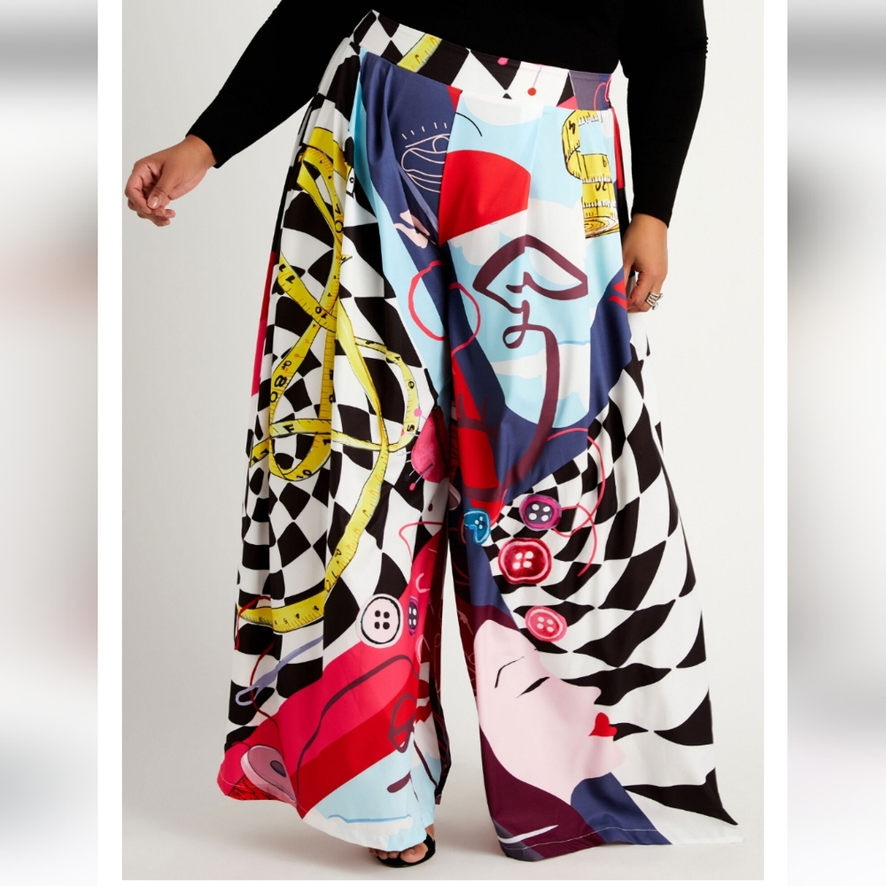 Graphic Palazzo Pants